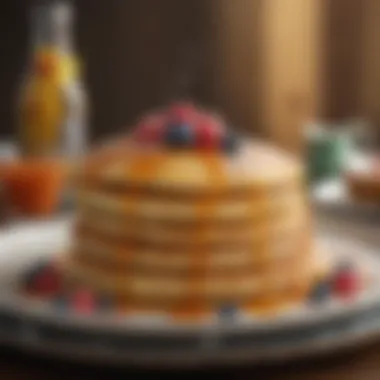 Uniquely Flavored Pancakes A vibrant plate of colorful, uniquely flavored pancakes