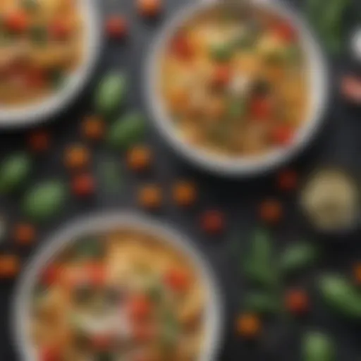 A vibrant plate of pasta primavera showcasing colorful vegetables