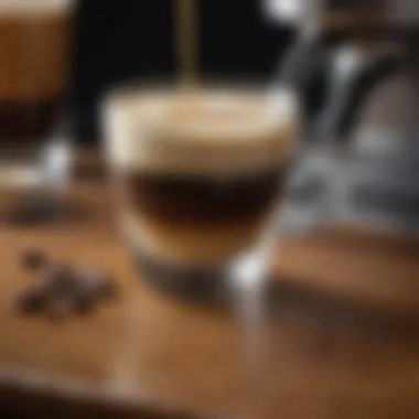 A perfectly crafted espresso shot with crema on top