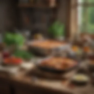 Essential Tools for Plant-Based Cooking A rustic kitchen setting with essential tools and ingredients for crafting a plant-based meal.