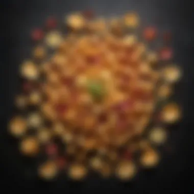 Innovative Flavor Pairings in Poppable Chips An artistic arrangement of poppable chips highlighting innovative flavor pairings