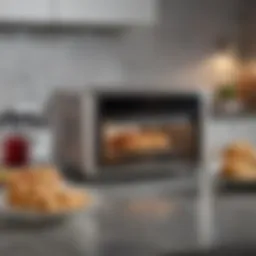 PowerXL Microwave Air Fryer showcasing its sleek design