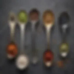 Elegant collection of decorative measuring spoons