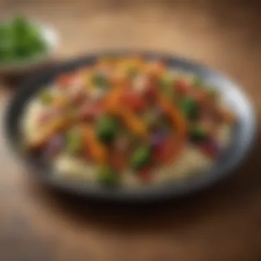 Savory Stir-Fry Medley A delicious stir-fry featuring an assortment of colorful vegetables and protein