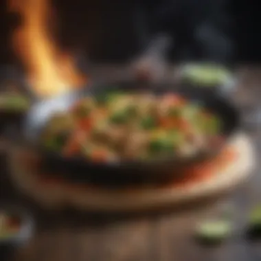 A Sizzling Vegetable Stir-Fry Sizzling vegetable stir-fry in a pan