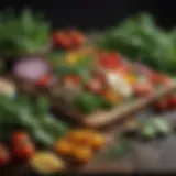 A vibrant array of fresh vegetables and herbs ready for a quick meal