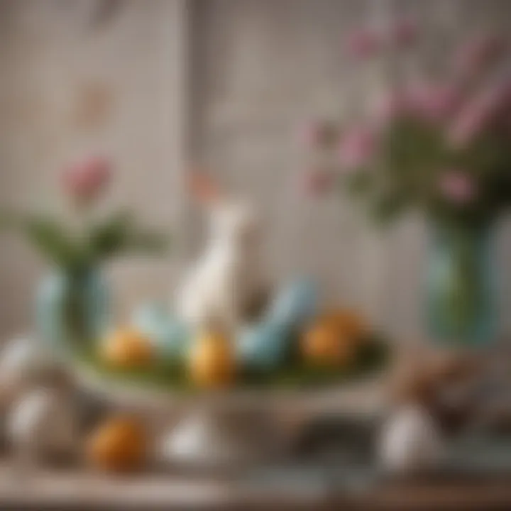 Repurposed vintage items bringing a nostalgic touch to Easter decor