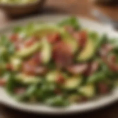 A Delightful Avocado and Bacon Salad Savory avocado and bacon salad