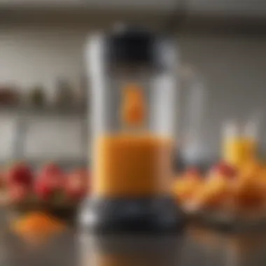 A user-friendly interface of a modern blender tailored for hot liquid preparation.