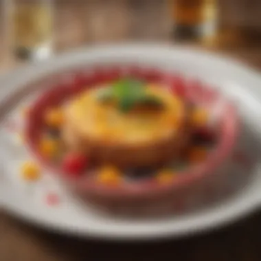 Artfully Garnished Dish A finished dish garnished beautifully, ready to be enjoyed
