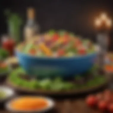 Colorful Salad Creation A vibrant salad bowl filled with colorful ingredients