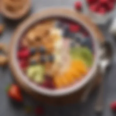 Delicious Smoothie Bowl Close-up Close-up of a creamy smoothie bowl with toppings