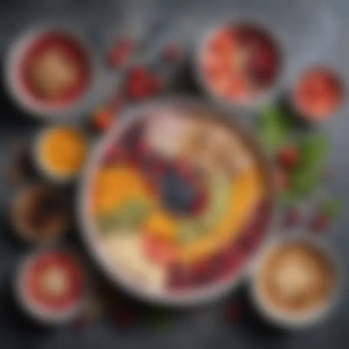Ingredients displayed for making a smoothie bowl