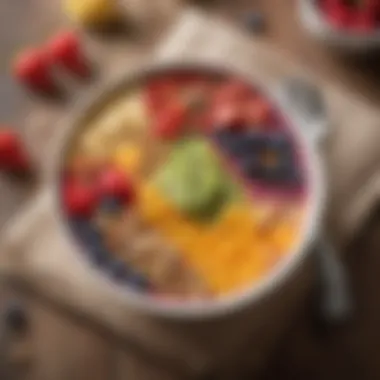 Colorful and Nutritious Smoothie Bowl Vibrant smoothie bowl topped with fresh fruits and nuts