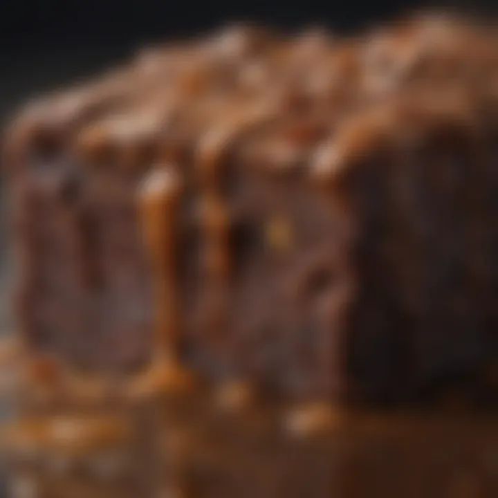 A close-up of a sonic brownie with a rich, gooey texture