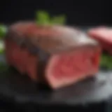 A beautifully marbled steak showcasing the rich texture of wagyu beef