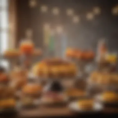 Delightful Spirit-inspired Treats Themed food spread with magical spirit-inspired treats