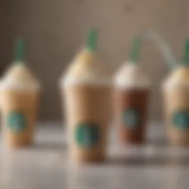 A customer customizing their Starbucks milkshake with various toppings and flavors