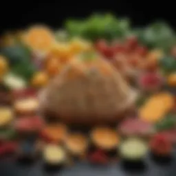 Colorful array of nutrient-rich foods
