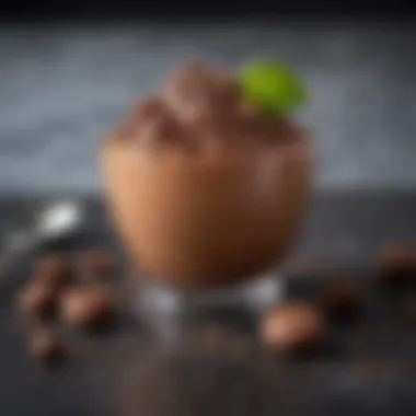 A decadent chocolate mousse made without sugar