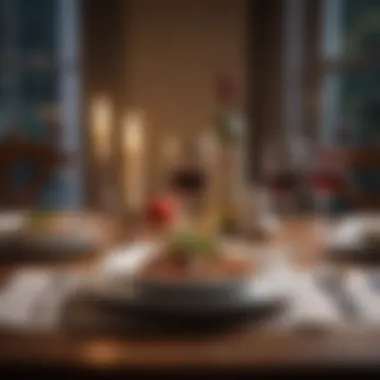 Romantic Ambiance for Supper Elegant table setting for a romantic dinner