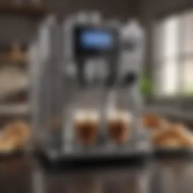 High-tech coffee maker with advanced brewing technology