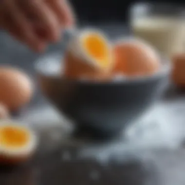 Ice bath for hard boiled eggs