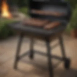 A sleek charcoal grill showcasing premium materials and design