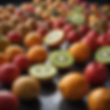 Fruits Ready for Drying A close-up of fruits arranged for hang drying