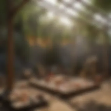 Natural Outdoor Drying Environment A serene outdoor setting with food items hang drying