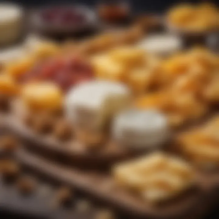 A variety of cheese types featured as ingredients for crispy snacks