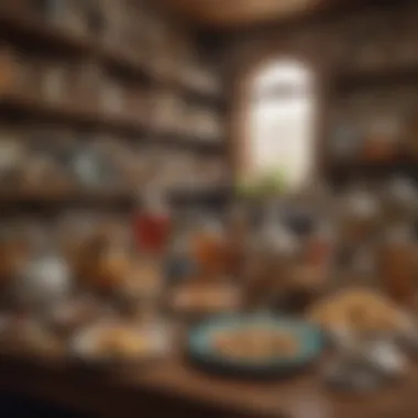 An antique shop filled with unique dishware and collectibles