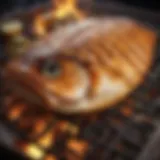 A beautifully grilled fish showcasing perfect grill marks