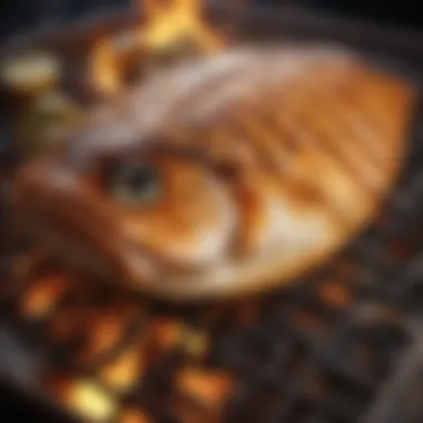 A beautifully grilled fish showcasing perfect grill marks