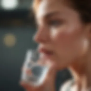 Optimal Performance through Hydration An athlete drinking water after a workout