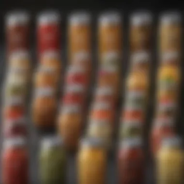 Condiments and Fillings Array An array of condiments and fillings available for sandwich customization.