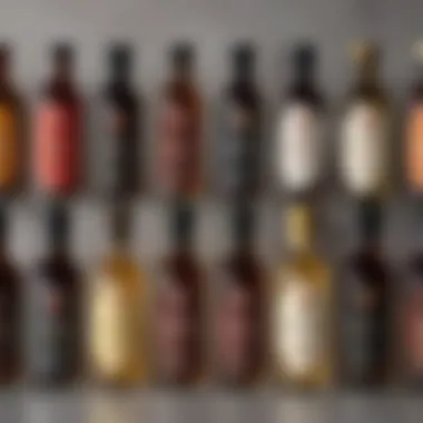 An assortment of vanilla extract bottles highlighting various brands and qualities