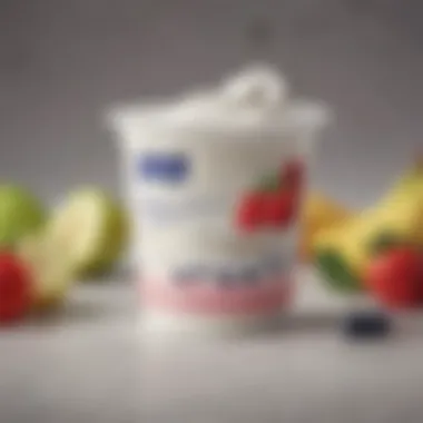 Label of a yogurt brand showcasing ingredients