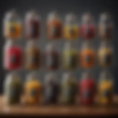 A Spectrum of British Tea Varieties Various types of loose-leaf teas displayed in glass jars