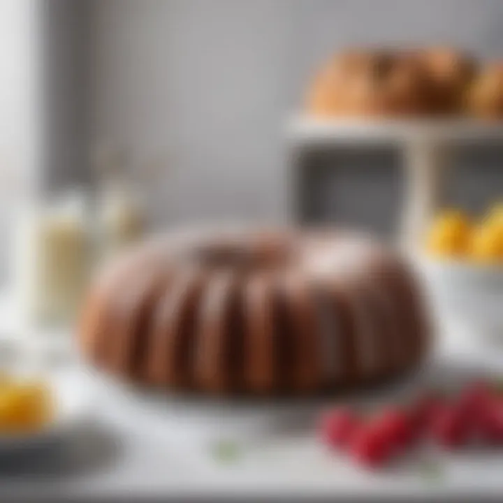 A collection of key ingredients for making a flavorful bundt cake