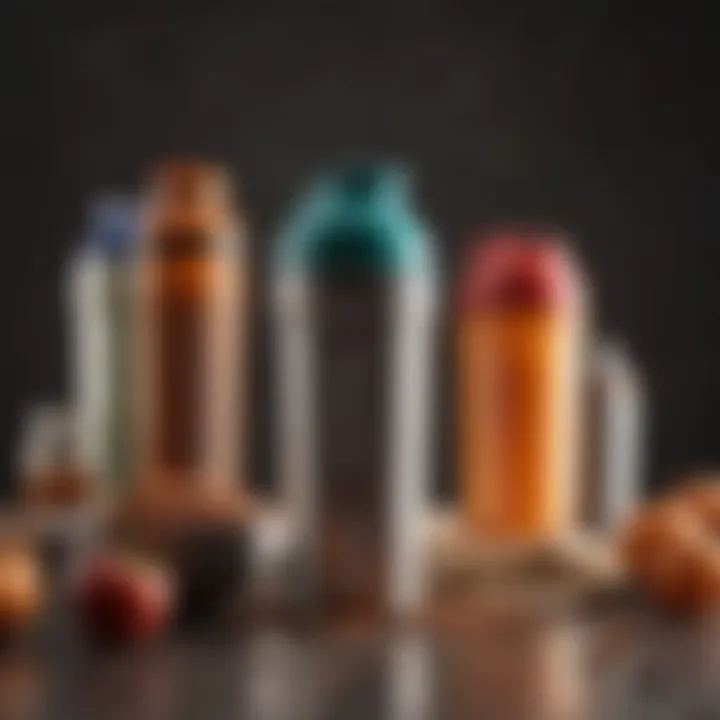 Various materials used in shaker bottle construction