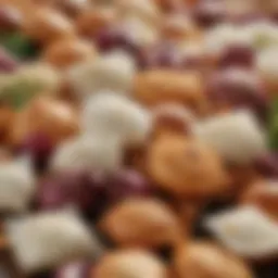 A vibrant assortment of onion mix packets showcasing various flavors.
