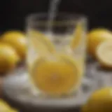 A refreshing cup of lemon-infused hot water surrounded by fresh lemons