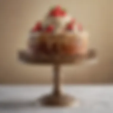 Intricate Cake Stand Design and Care Close-up of a well-maintained cake stand with intricate designs.