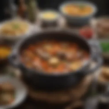 Hearty Dishes from the Stockpot A vibrant display of hearty stockpot recipes