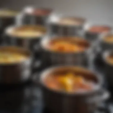 Diverse Materials of Stockpots A collection of stockpots made from various materials