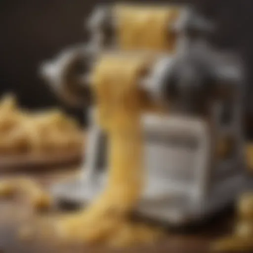Artisan-crafted pasta machine showcasing intricate details