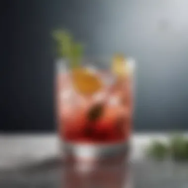 Sophisticated Non-Grain Vodka Cocktail An elegant cocktail made with non-grain vodka garnished with herbs