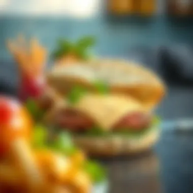 Illustration showcasing psychological factors influencing dietary choices