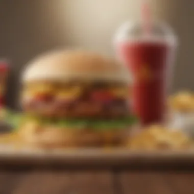 Nutritional Insights on McDonald's Offerings Nutritional information displayed alongside a McDonald's meal